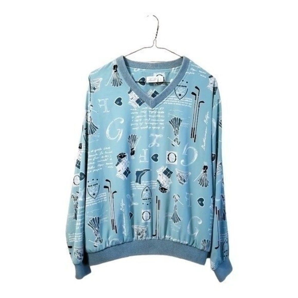 Tail Vintage Golf V-neck Pullover Jacket All Over Print Size Small  5 0078
